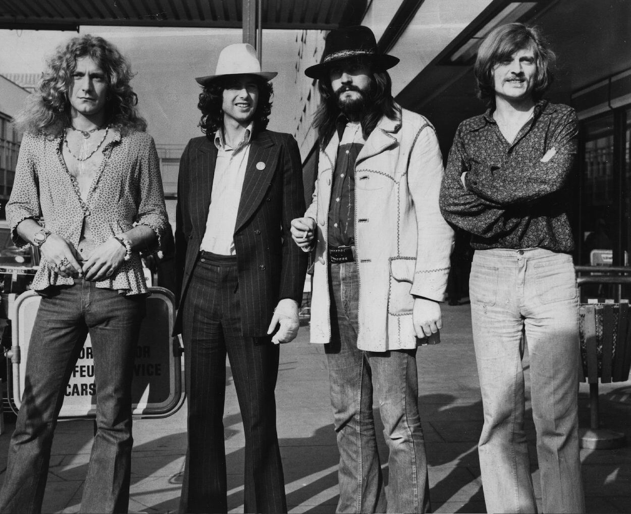 Led Zeppelin members (from left) Robert Plant, Jimmy Page, John Bonham, and John Paul Jones in 1973 while touring behind 'Houses of the Holy.'