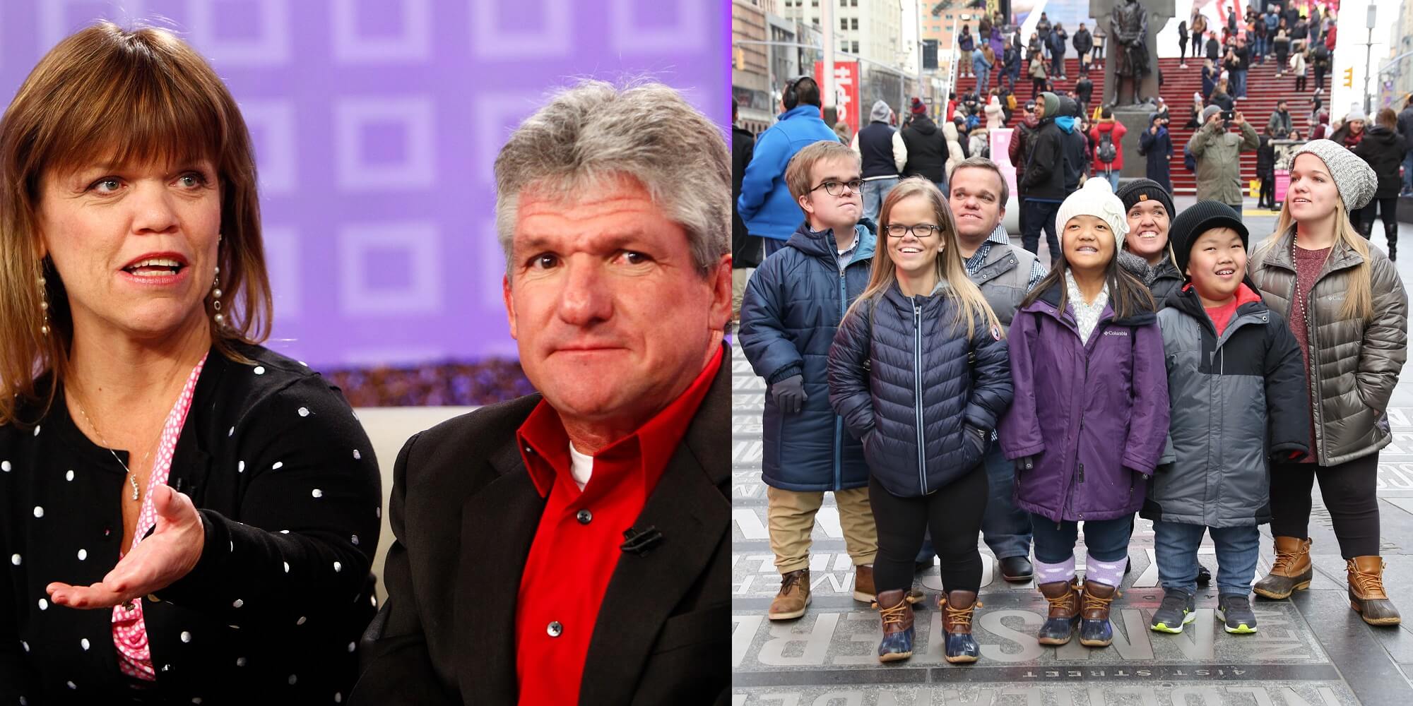 A joined photo of Amy Roloff and Matt Roloff from 'Little People, Big World' and the cast of '7 Little Johnstons'