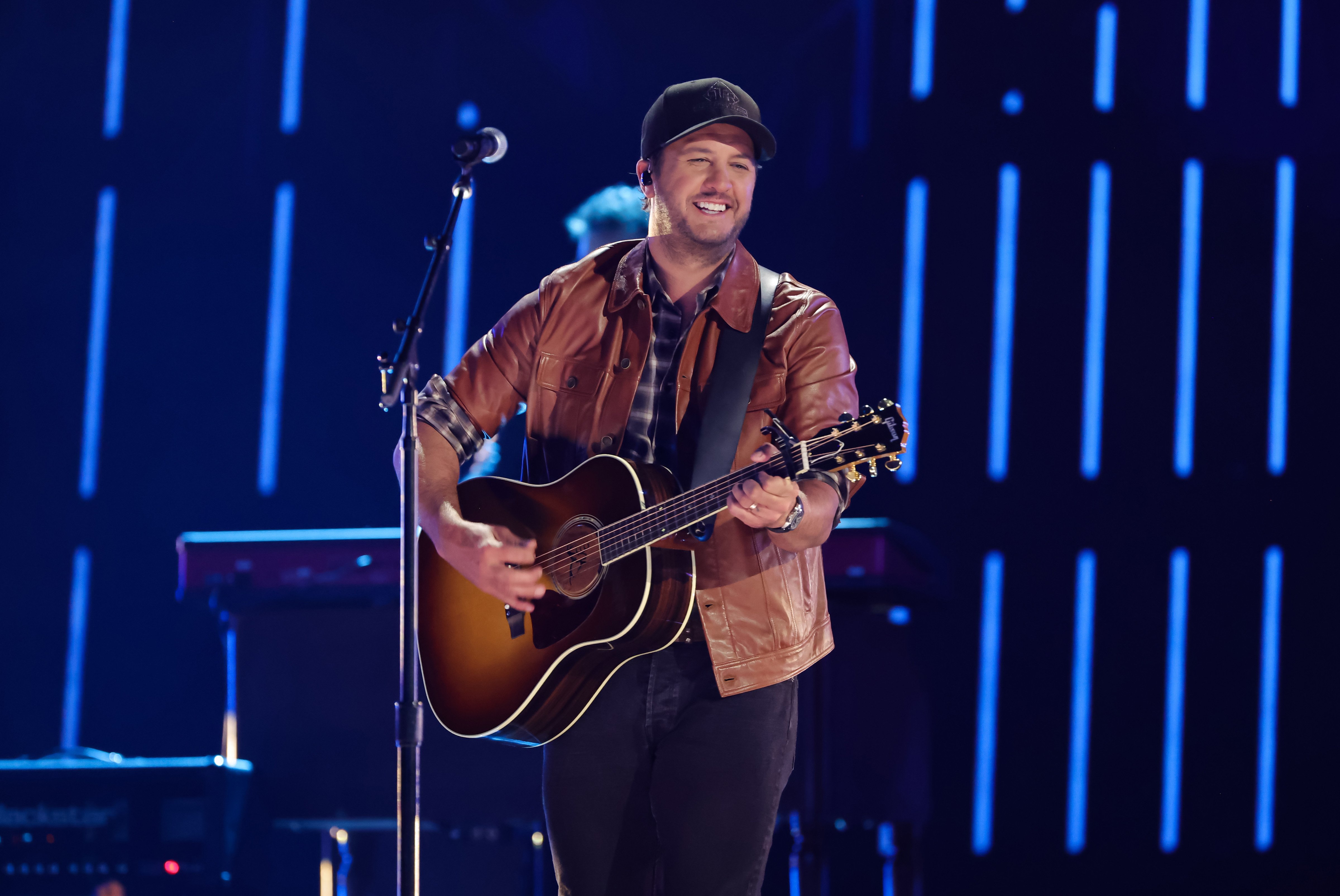 Luke Bryan performs onstage during rehearsals for the 57th Academy Of Country Music Awards