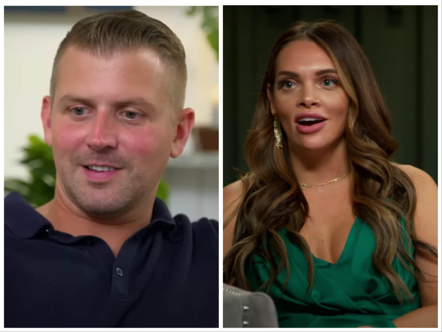 Side-by-side photos of Mackinley and Gina from 'Married at First Sight' Season 16