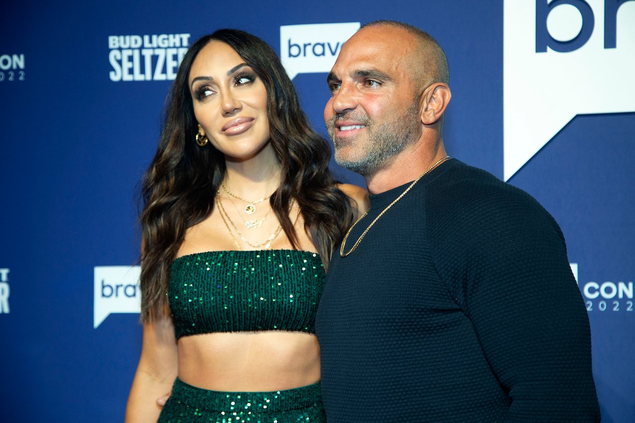 Melissa and Joe Gorga attend Bravo event. The network sent the couple a gag order from speaking about the season on social media.