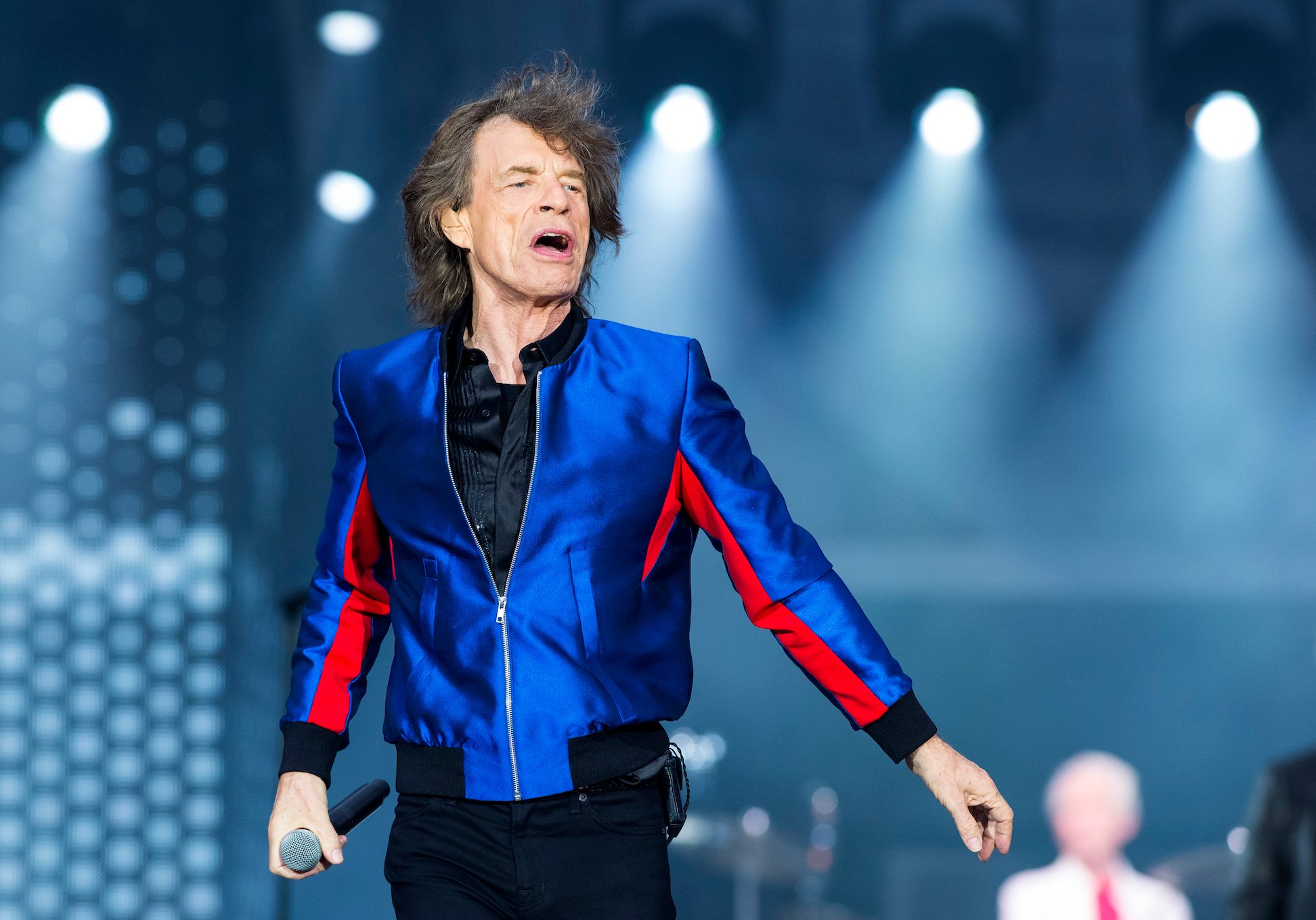 Mick Jagger performs with The Rolling Stones at St. Mary's Stadium in Southampton, England