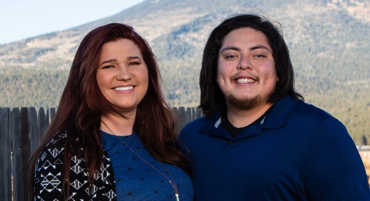 Mykelti Brown and her husband, Tony Padron, pose together for a photo as seen on 'Sister Wives’ on TLC.