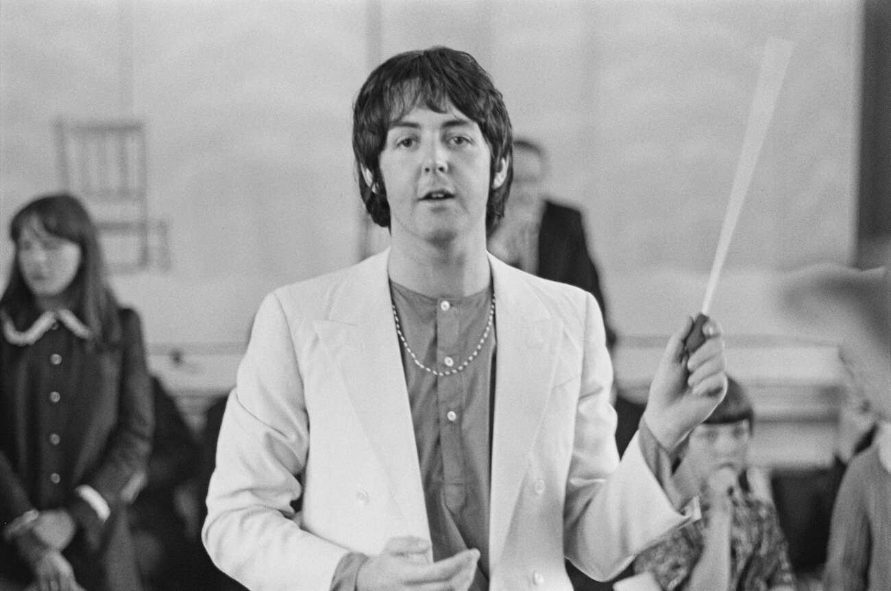 Paul McCartney in the recording studio in 1968.