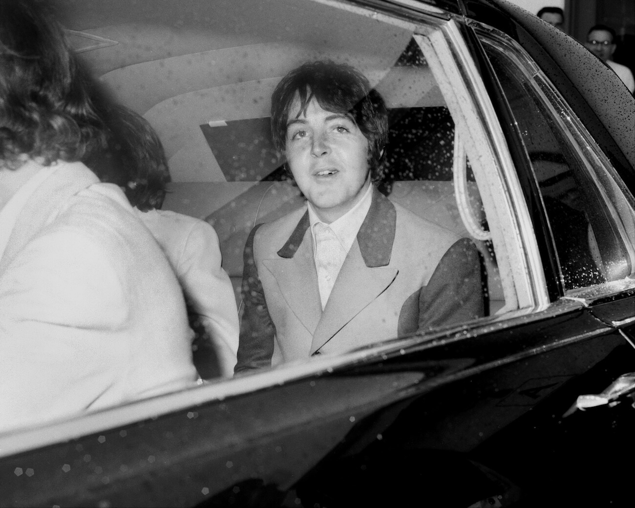 Paul McCartney in a car in 1968.