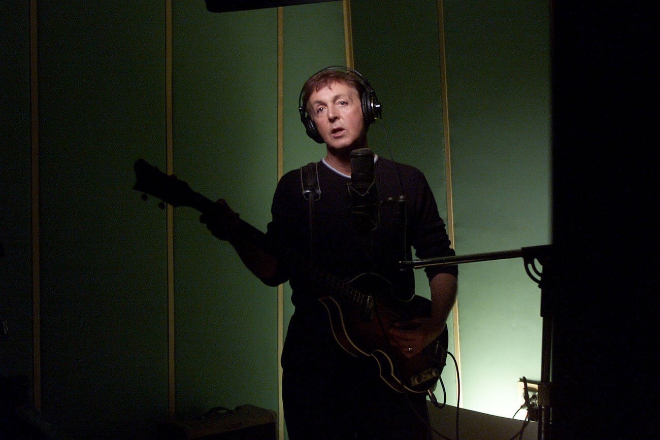 Paul McCartney in the recording studio in 2001.