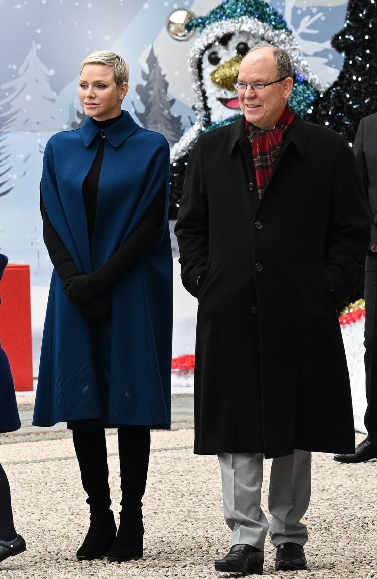 Princess Charlene of Monaco, Prince Albert II of Monaco attend a Christmas tree event in 2022