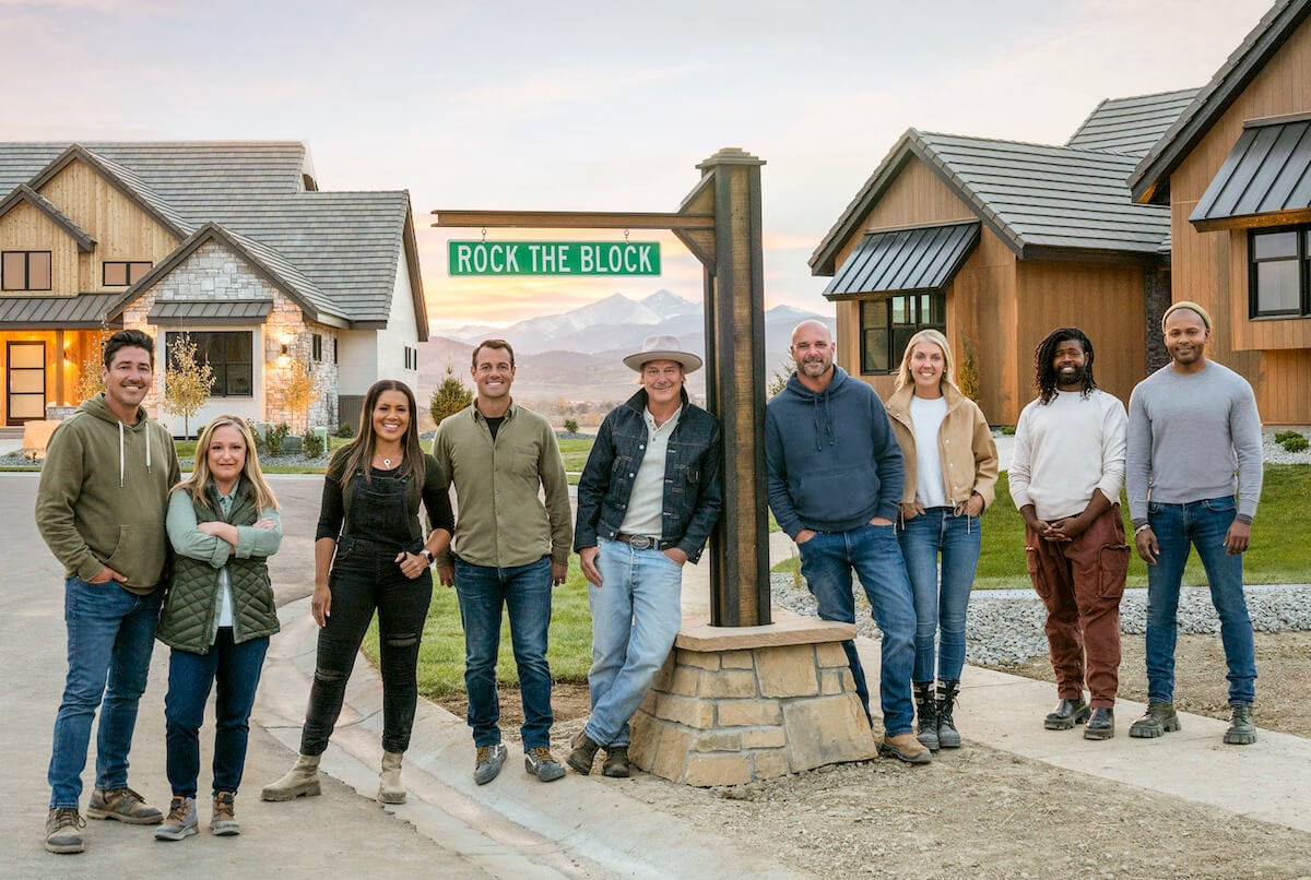 'Rock The Block' Season 4 cast, including Bryan Baeumler, posing outside