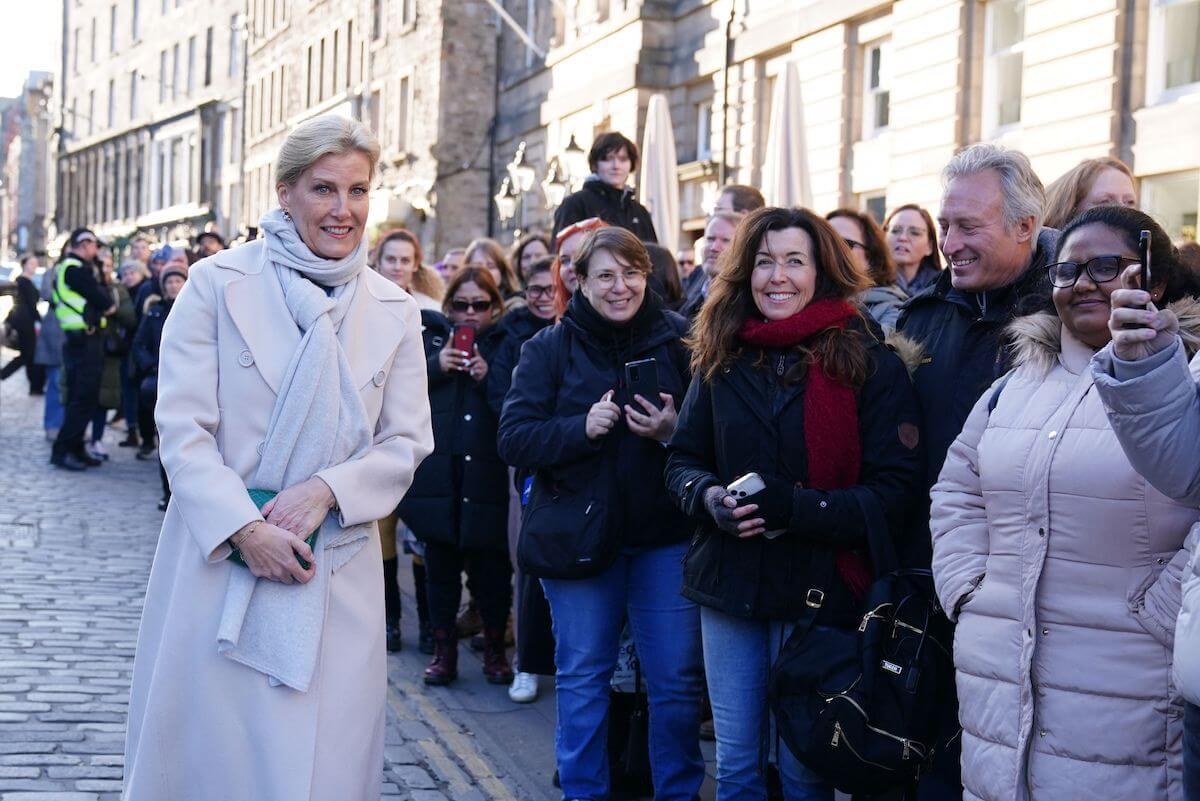 Sophie, Duchess of Edinburgh, who seemingly changed her body language after Prince Edward Duke of Edinburgh title, smiles and looks on