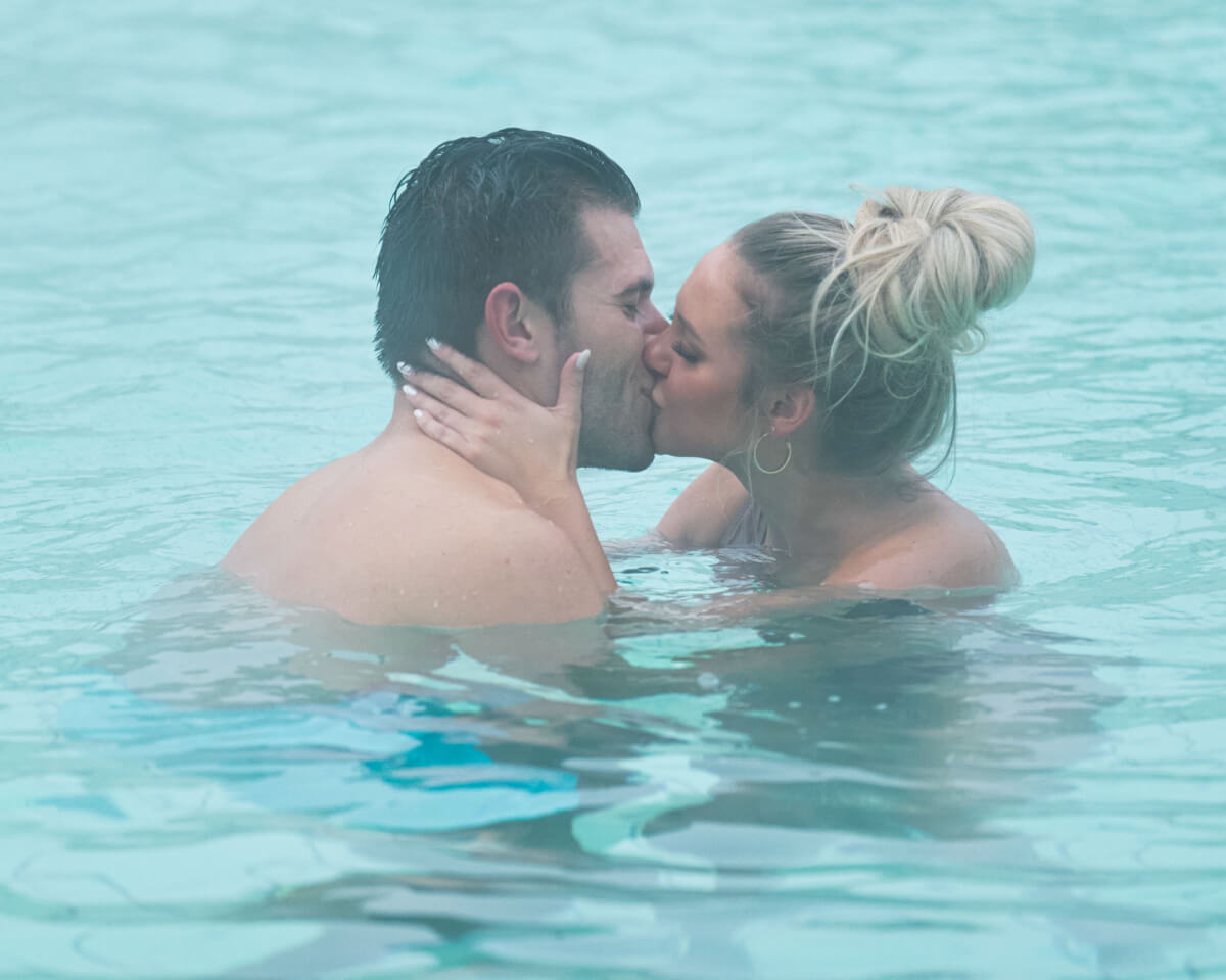 During The Bachelor Season 27, Brooklyn and Zach kiss in the bathhouse in Budapest. 