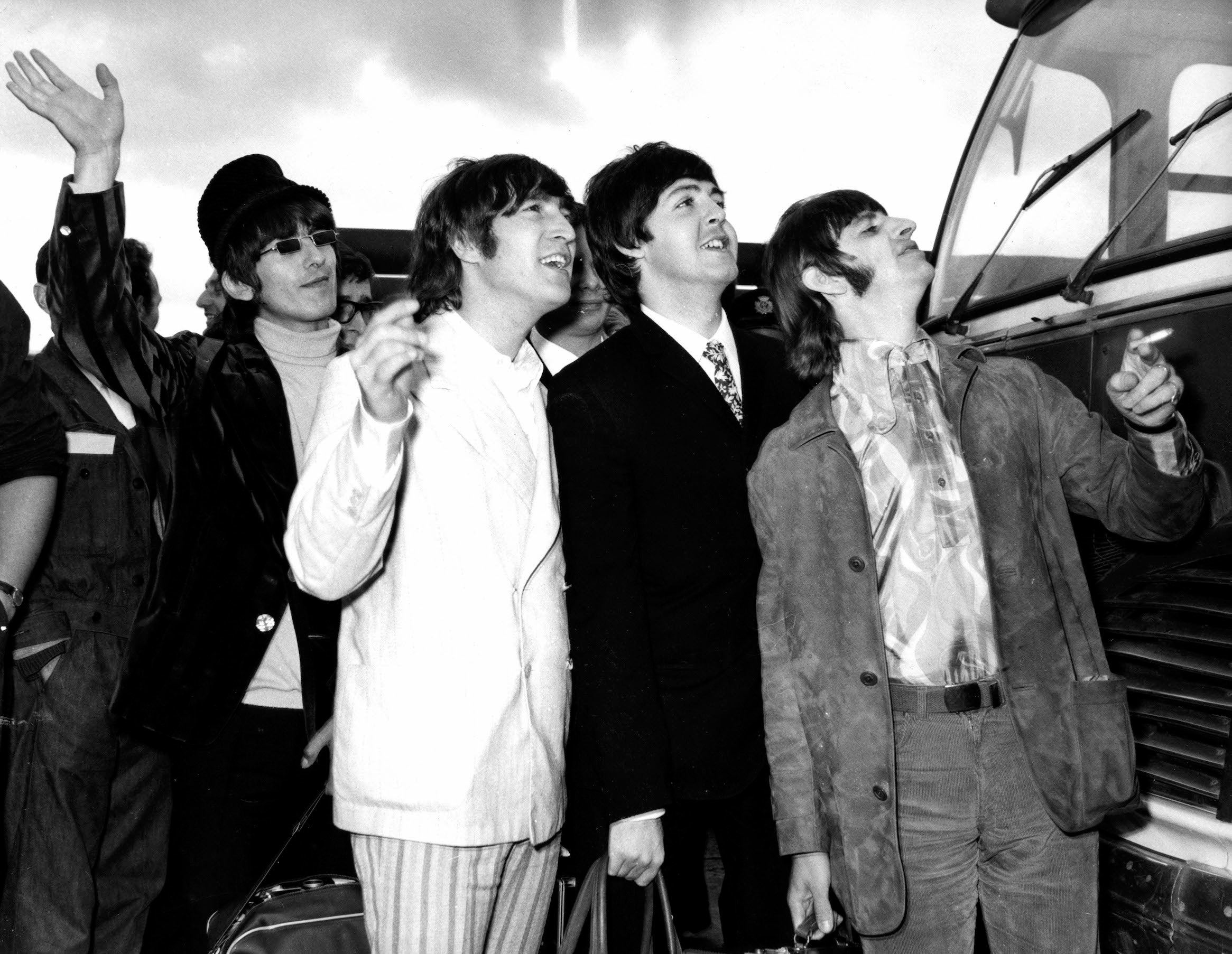 The Beatles leave Heathrow airport for their German tour