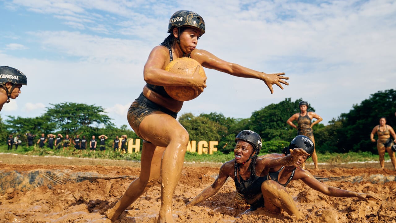 Sylvia Elsrode during a challenge on 'The Challenge: All Stars'
