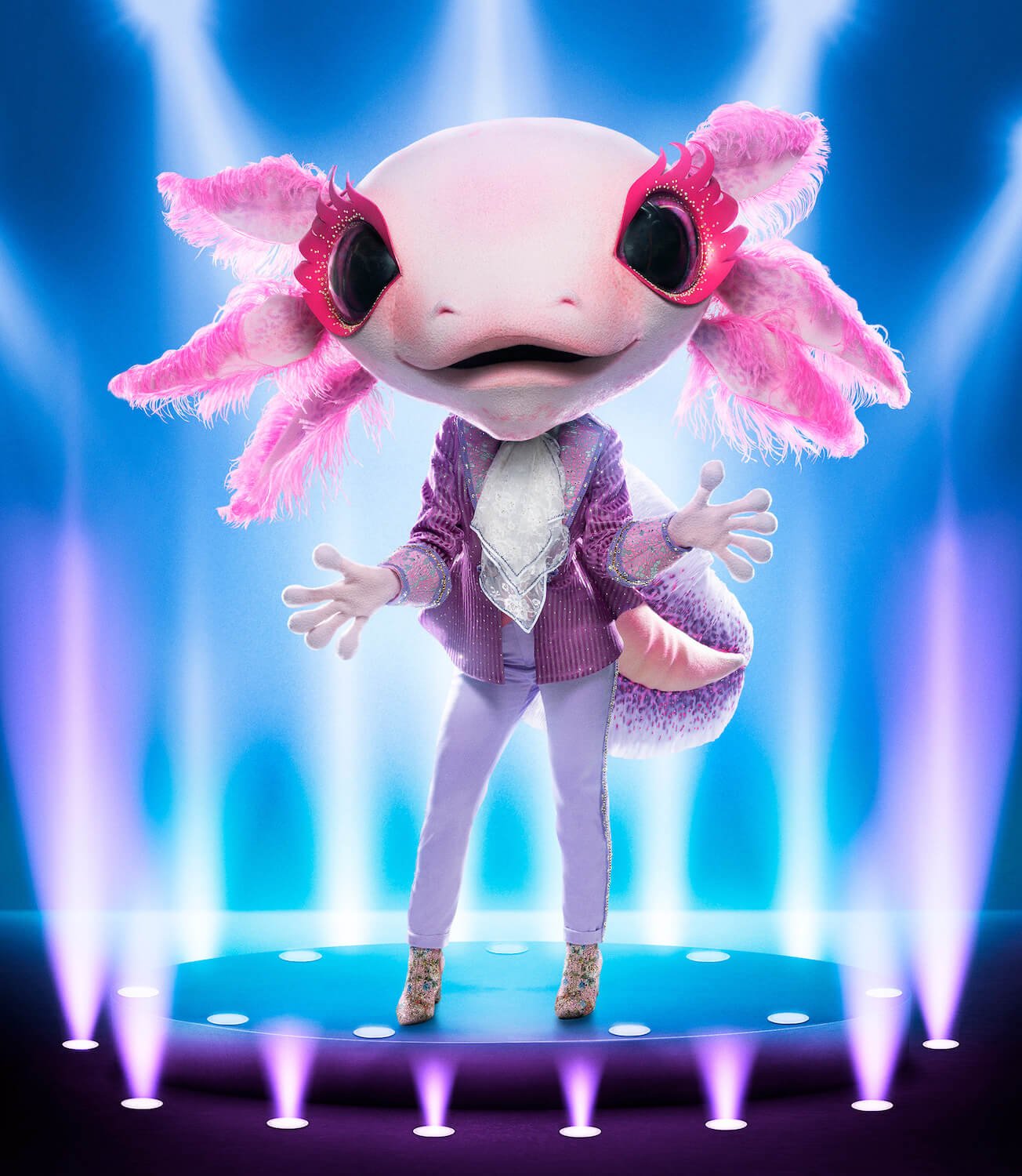 Axolotl on stage in 'The Masked Singer' Season 9