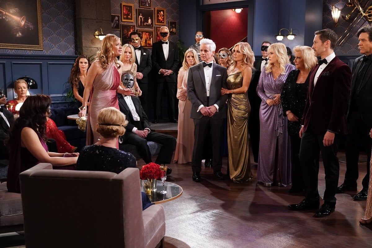 'The Young and the Restless' cast in a scene from the bicentennial gala for the show's 50th anniversary celebration.