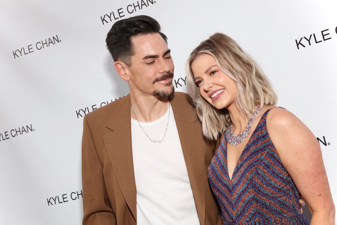 Tom Sandoval and Ariana Madix of 'Vanderpump Rules' attend Kyle Chan's retail store opening at Kyle Chan Design on June 16, 2021.