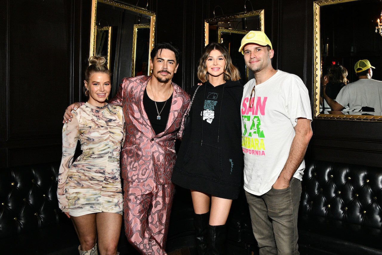 Ariana Madix, Tom Sandoval, Raquel Leviss and Tom Schwartz at the Tom Sandoval & The Most Extras performance at Hotel Cafe on November 14, 2021.