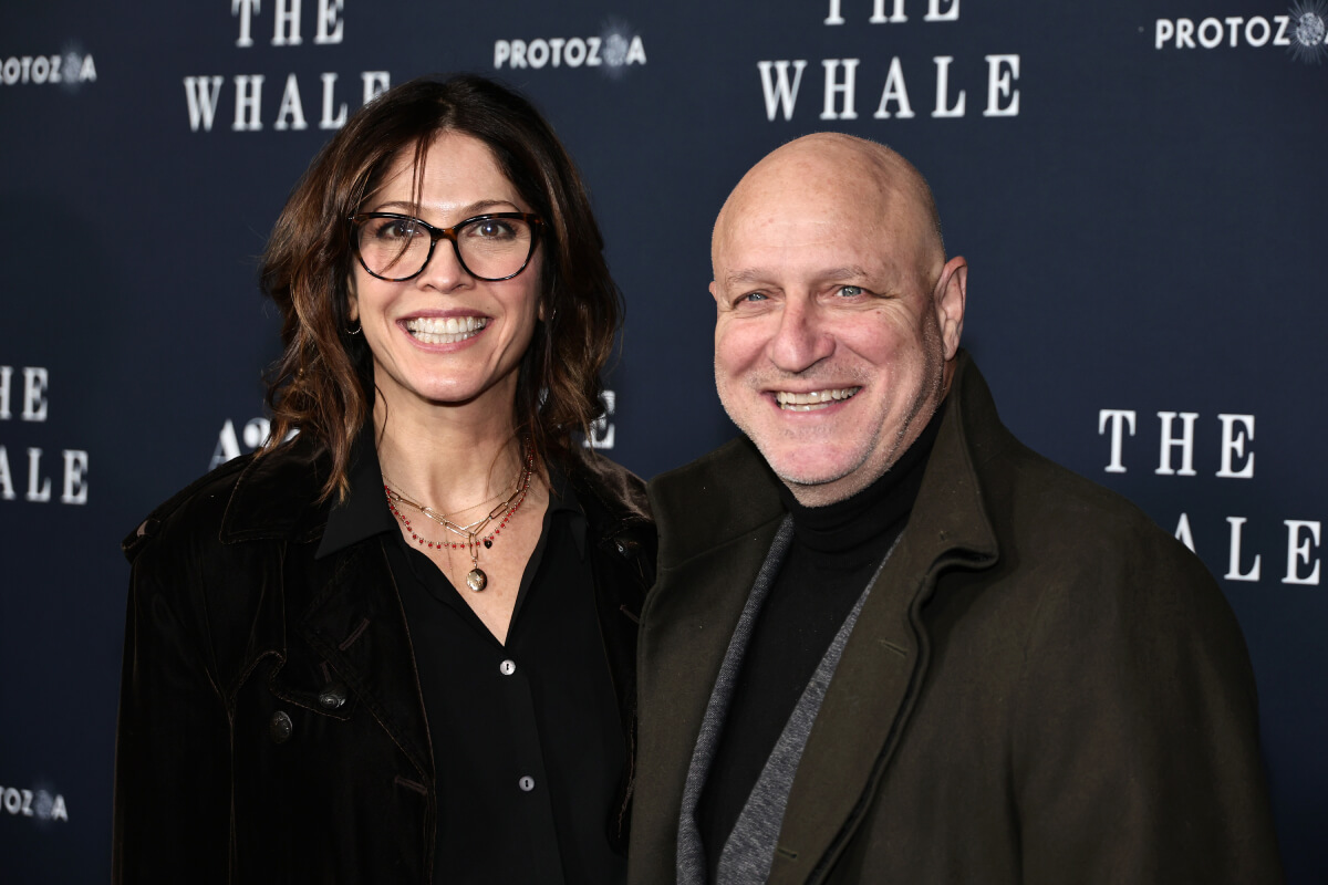 Lori Silverbush and ‘Top Chef’ head judge Tom Colicchio attend "The Whale" New York Screening at Alice Tully Hall, Lincoln Center on November 29, 2022 in New York City