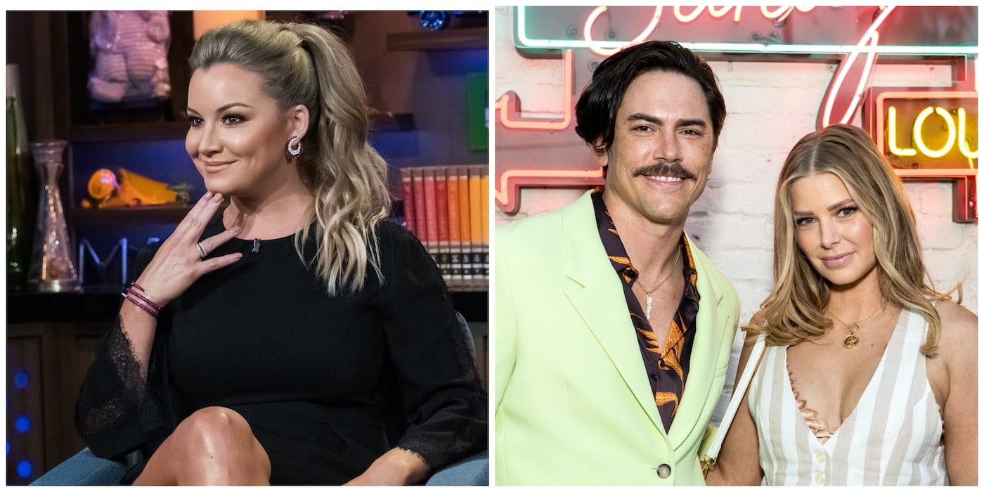 Hannah Ferrier from 'Below Deck Med' smiles on 'WWHL.' Tom Sandoval and Ariana Madix pose outside of Schwartz and Sandy's