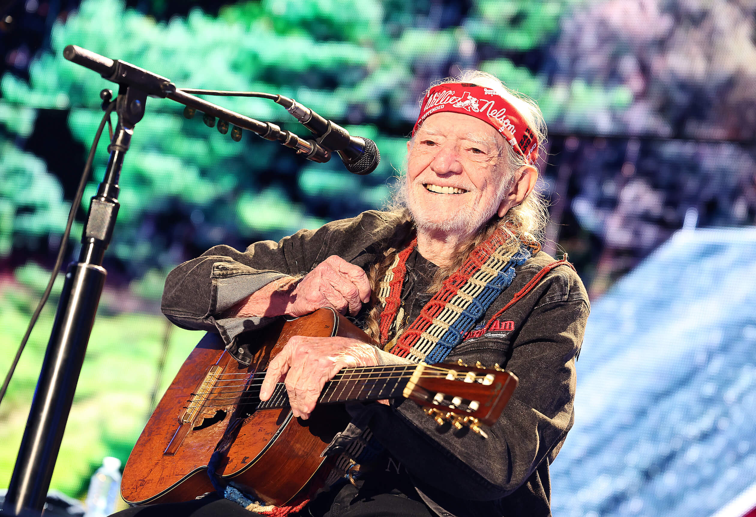 Willie Nelson performs in concert during Farm Aid
