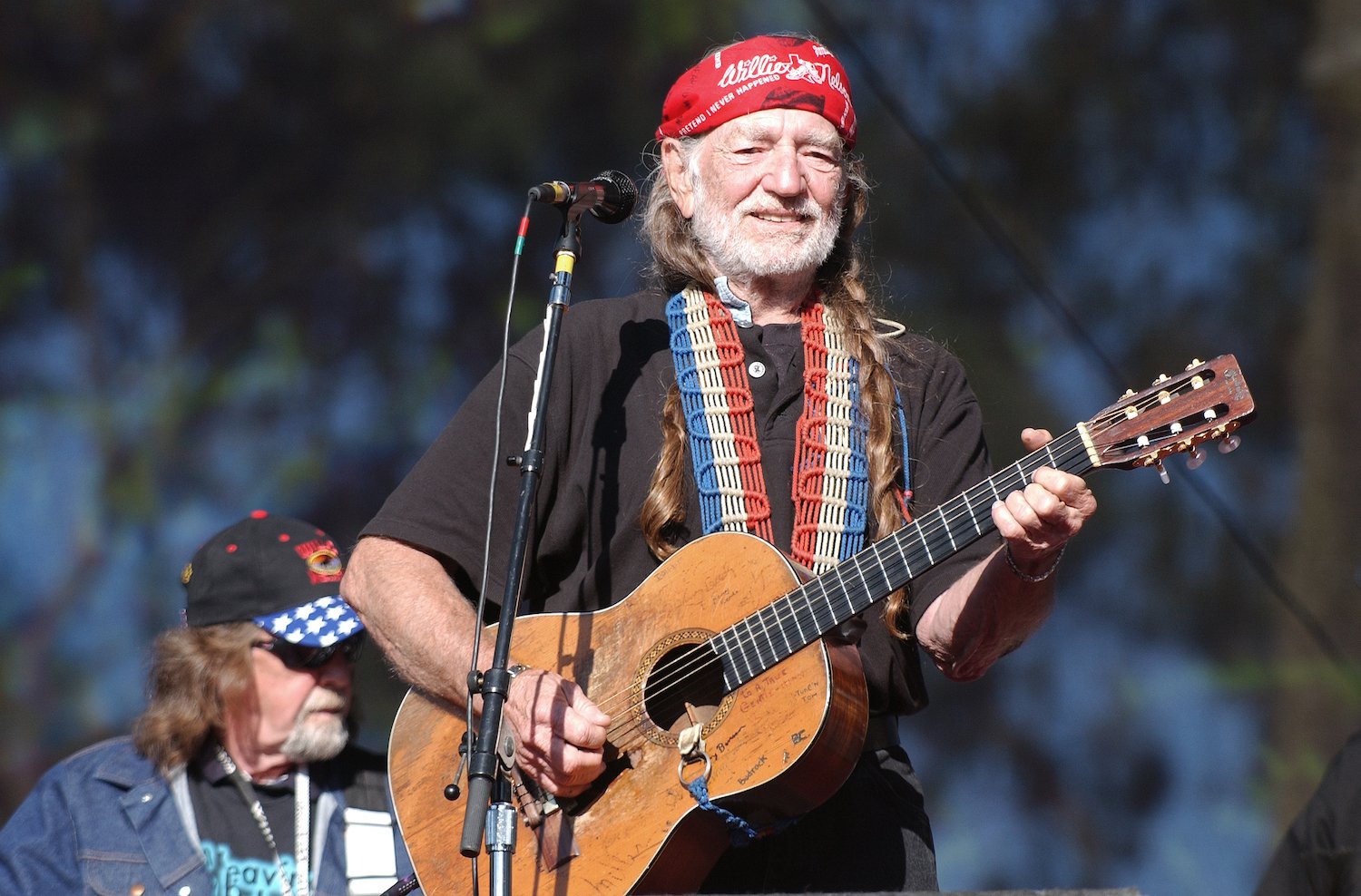 Willie Nelson performs during the Strictly Bluegrass 3 festival