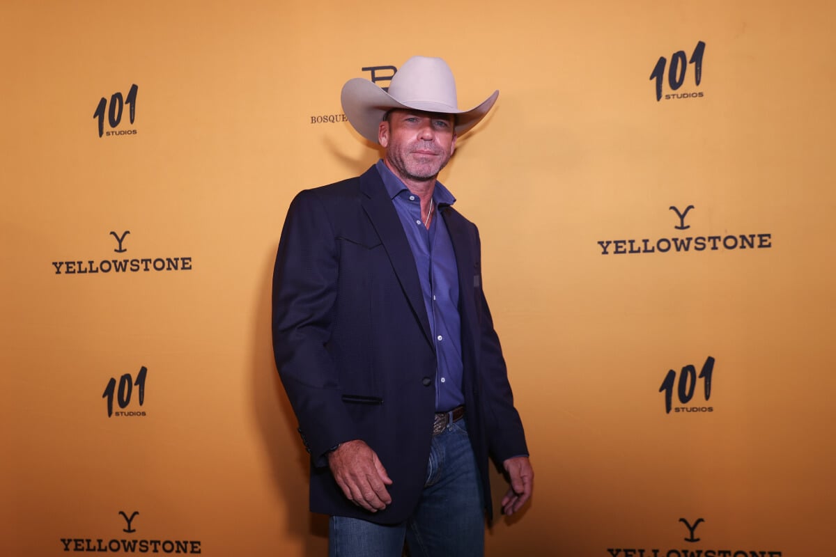 Taylor Sheridan attends the black carpet during "Yellowstone" Season 5 Fort Worth Premiere at Hotel Drover on November 13, 2022 in Fort Worth, Texas