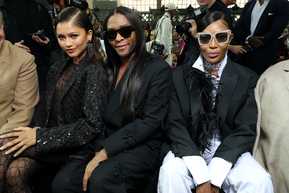 Zendaya, Law Roach, and Naomi Campbell sit front row at the Valentino show