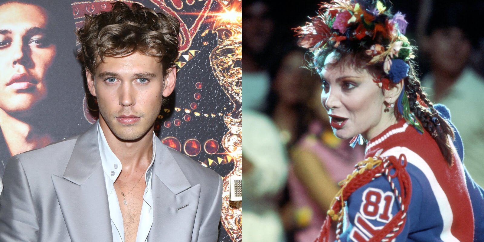 Austin Butler and Toni Basil in side-by-side photos.