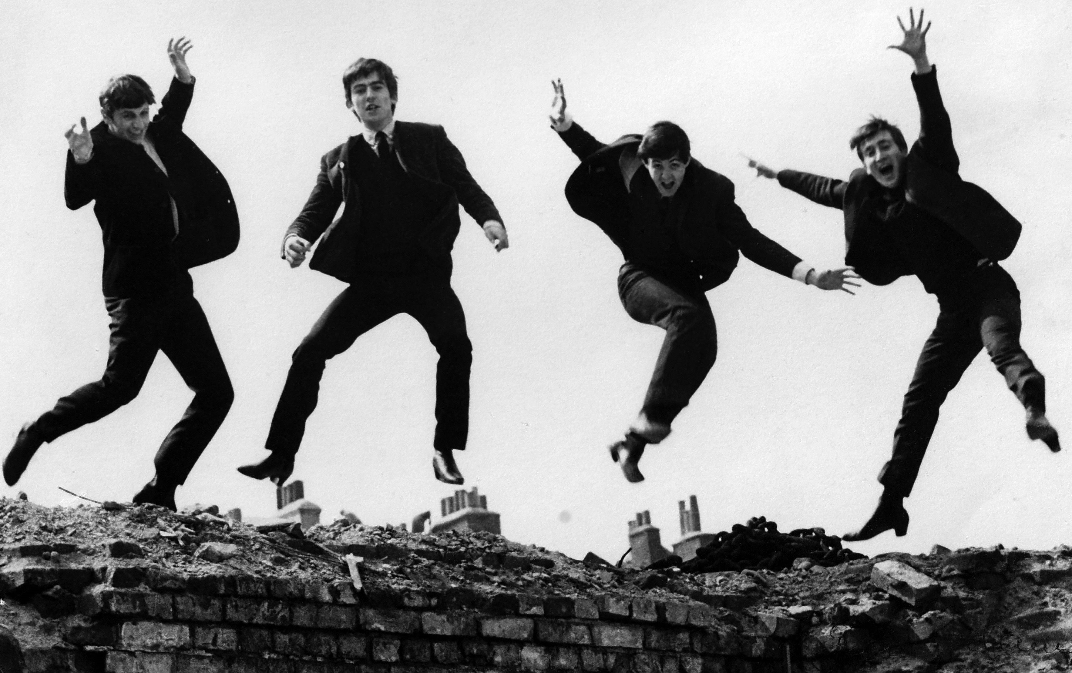 The Beatles jumping