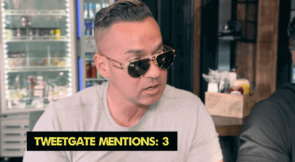 Mike 'The Situation' Sorrentino rehashing tweetgate in 'Jersey Shore: Family Vacation' Season 6 Episode 10.