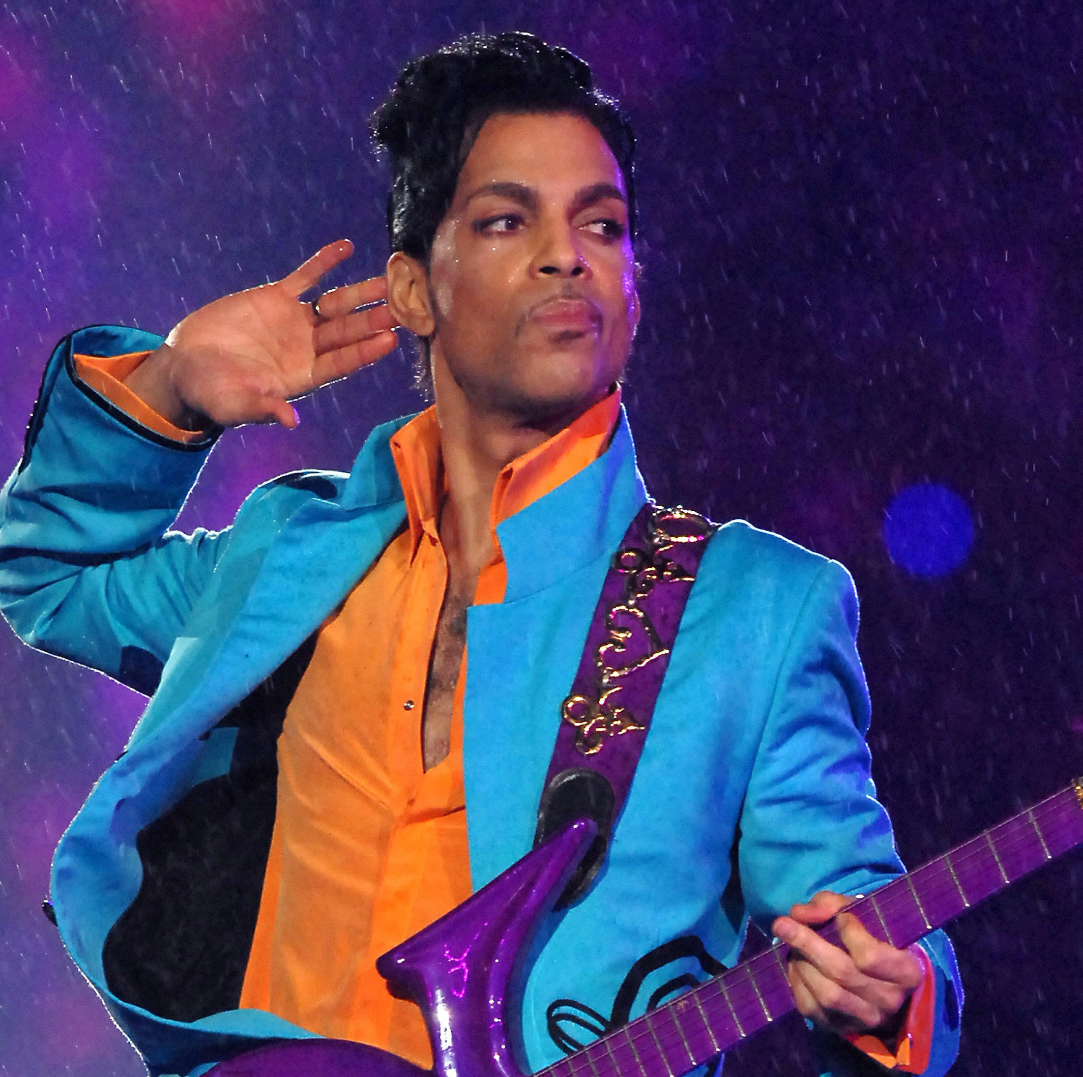 Prince wearing blue