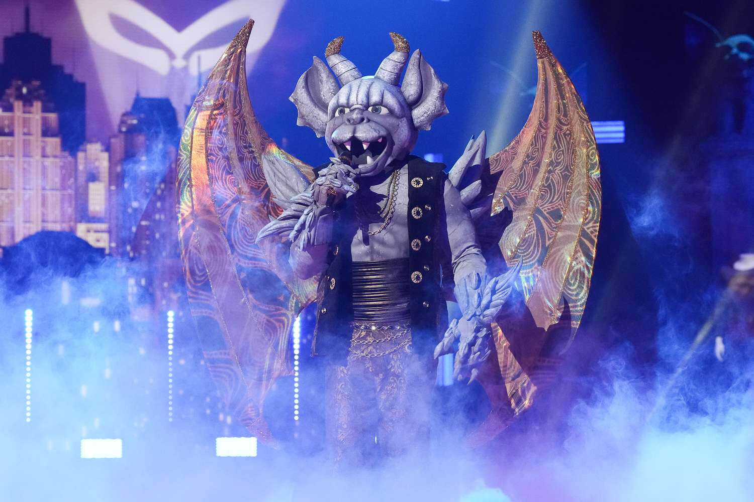 Gargoyle performs on The Masked Singer Season 9's DC Superhero Night