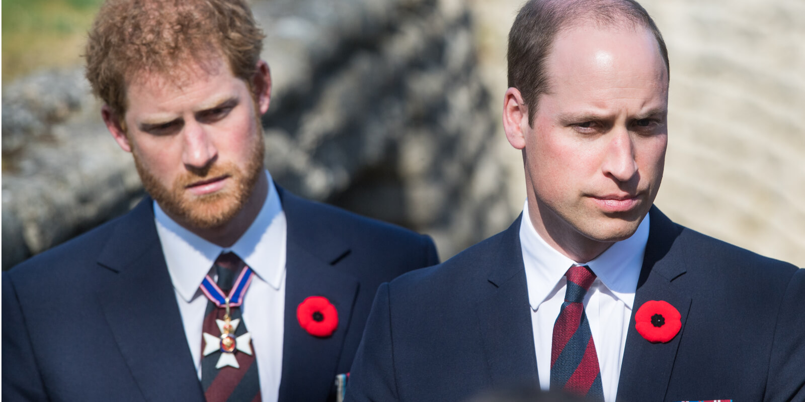 Prince Harry and Prince William attend commemorations for the 100th anniversary of the battle of Vimy Ridge on April 9, 2017 in Lille, France.