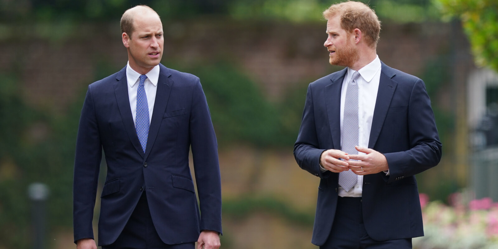 Prince William and 'uneasy' Prince Harry at the unveiling of Princess Diana statue in 2021.