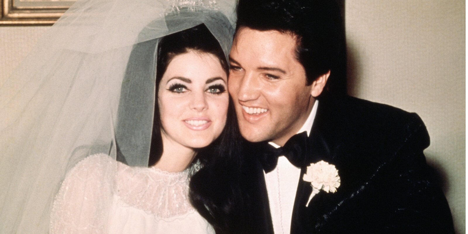 Priscilla and Elvis Presley on their wedding day, May 1, 1967.