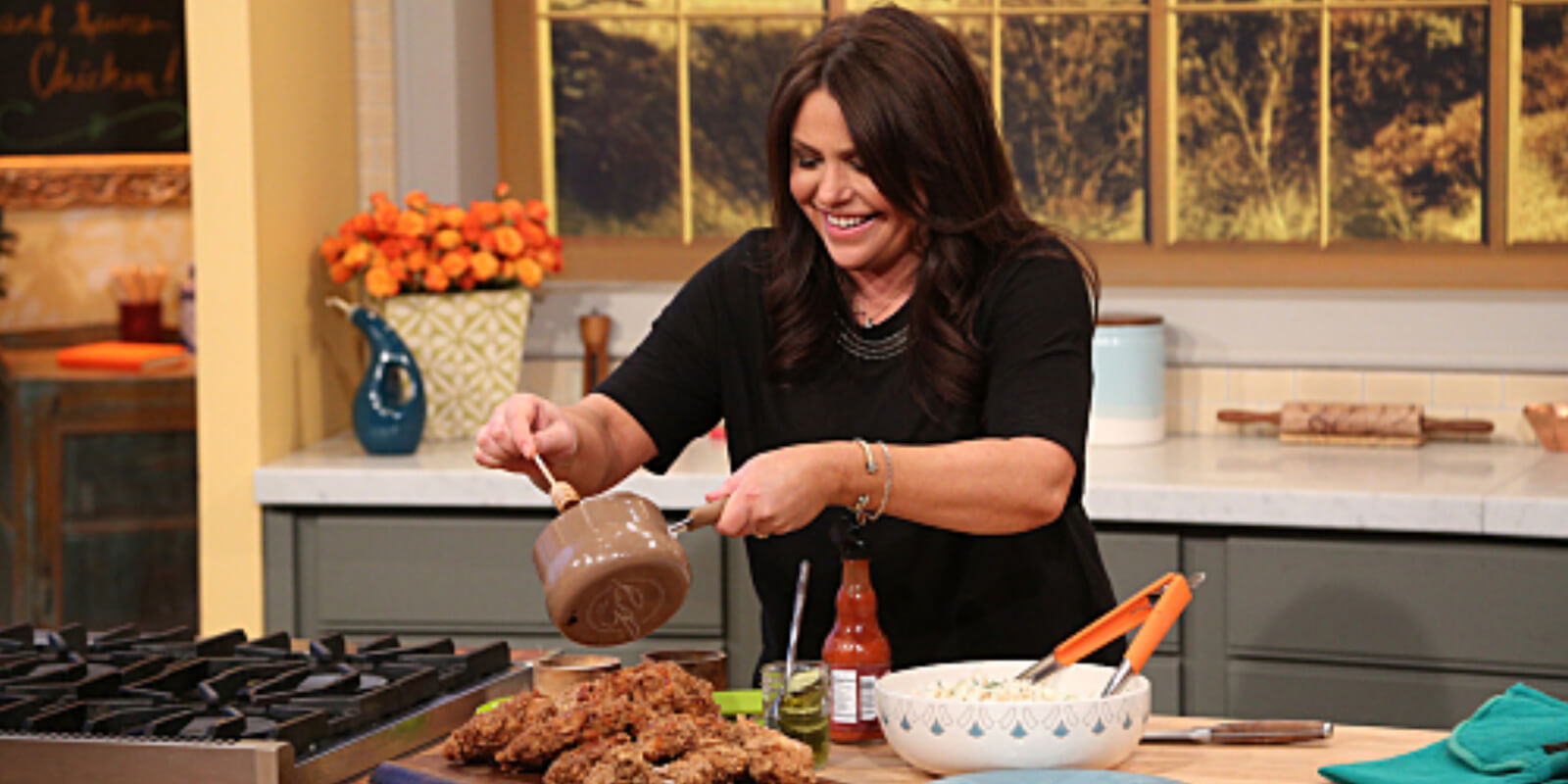 Rachael Ray on the set of her syndicated series 'The Rachael Ray Show.'