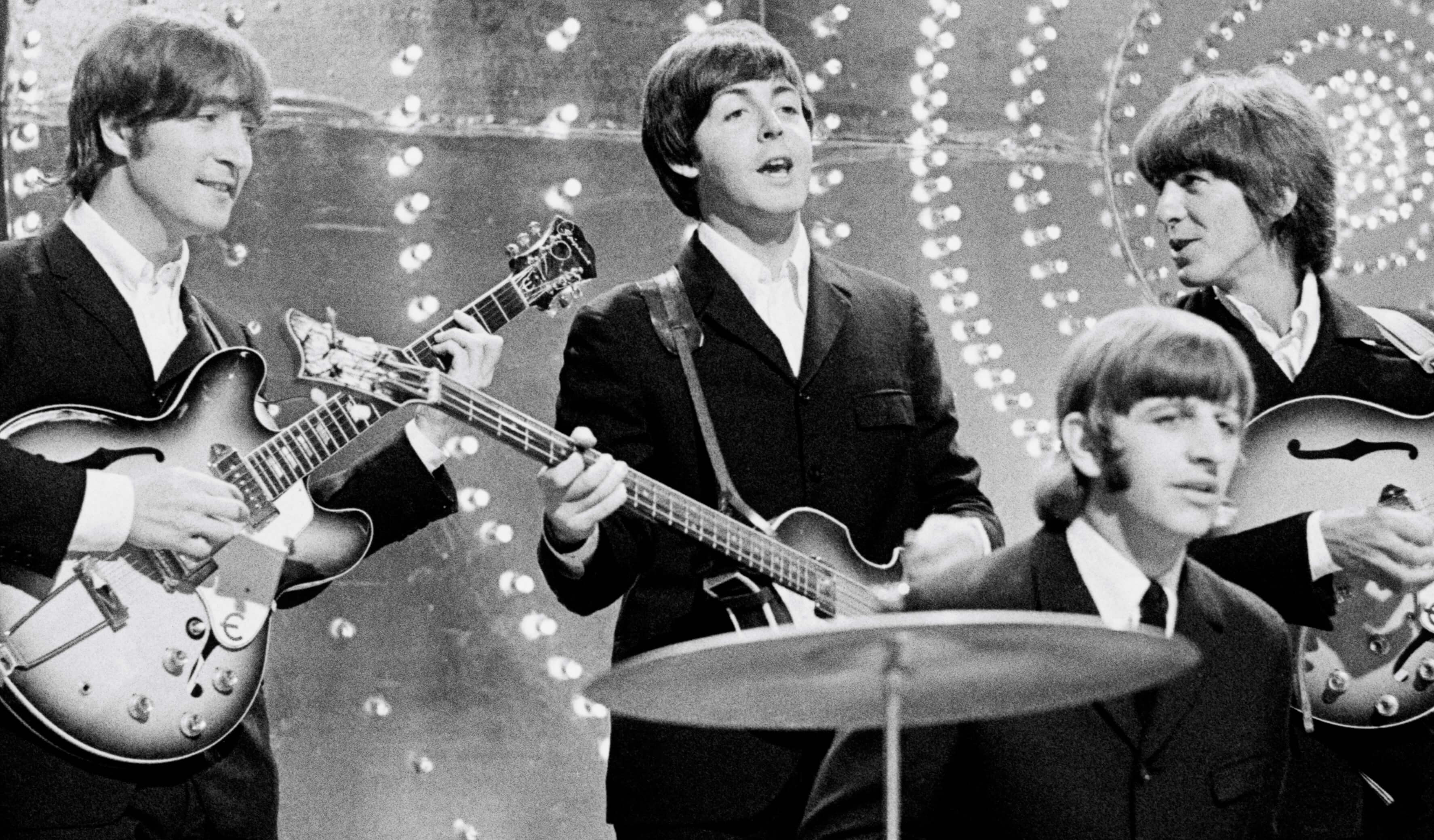 The Beatles in black-and-white