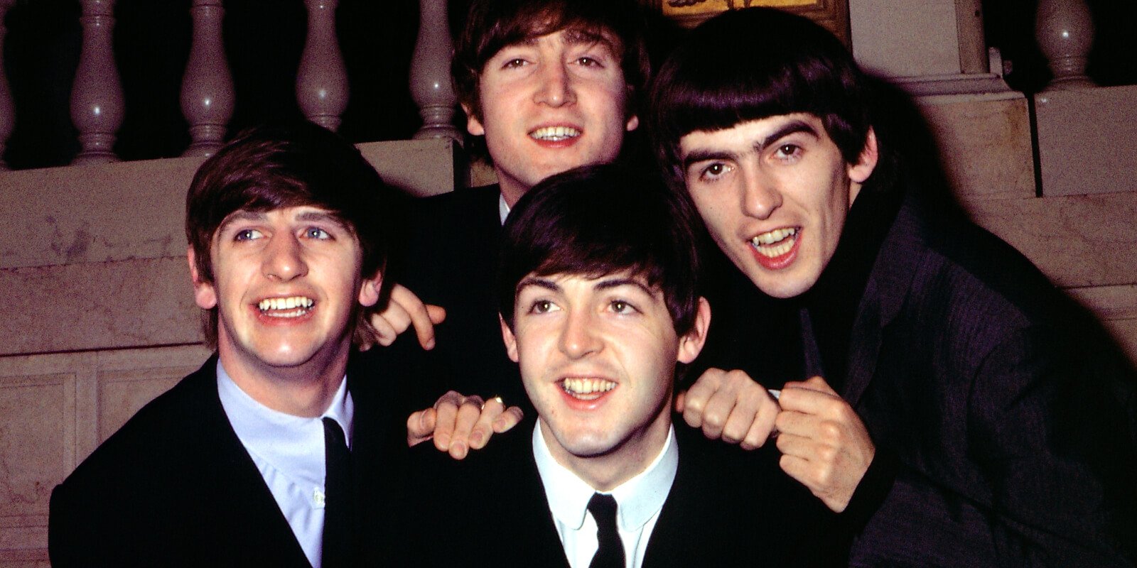 Ringo Starr, Paul McCartney, John Lennon and George Harrison photographed in 1964.