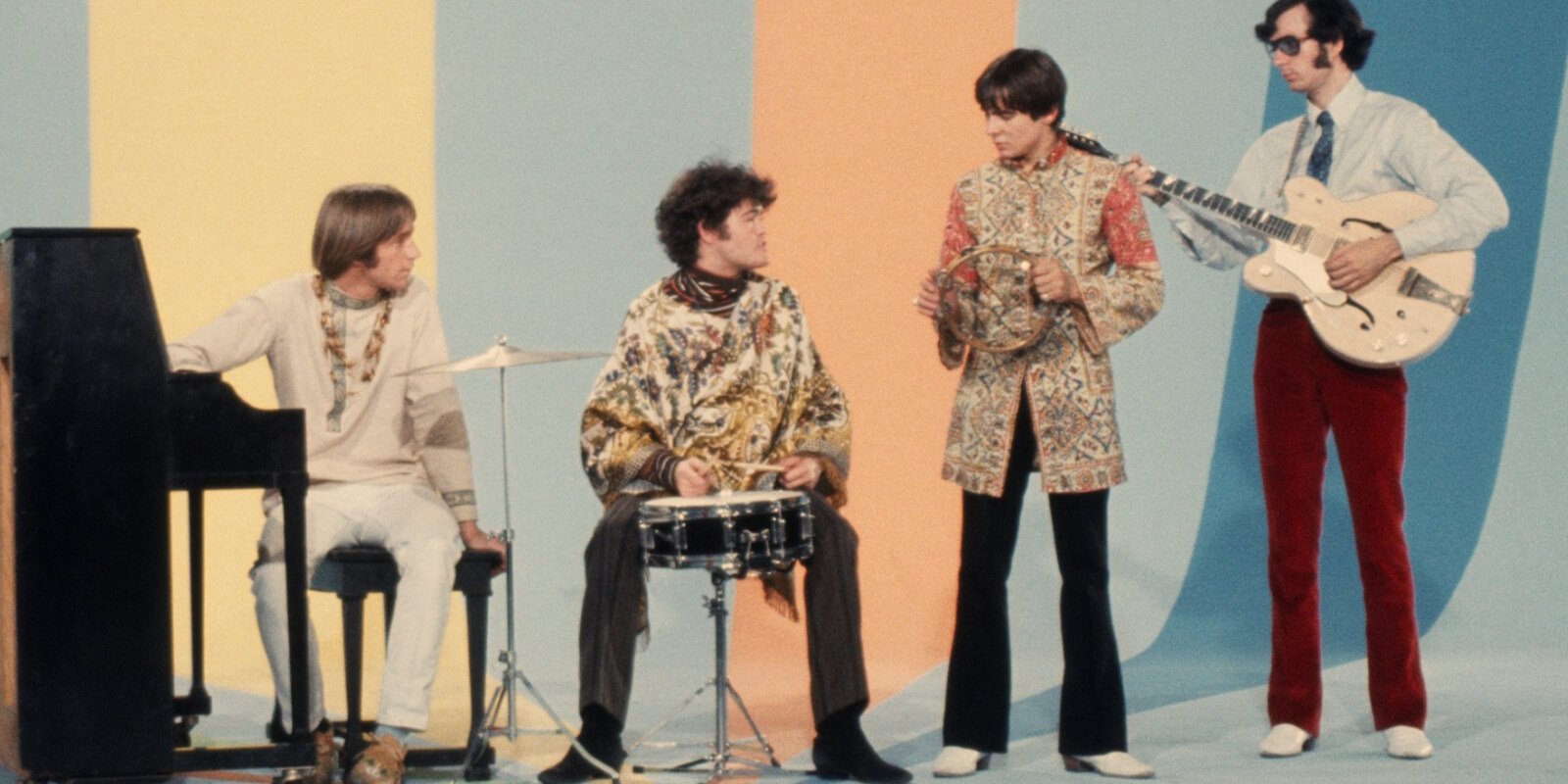 The Monkees perform a song on their eponymous television show.