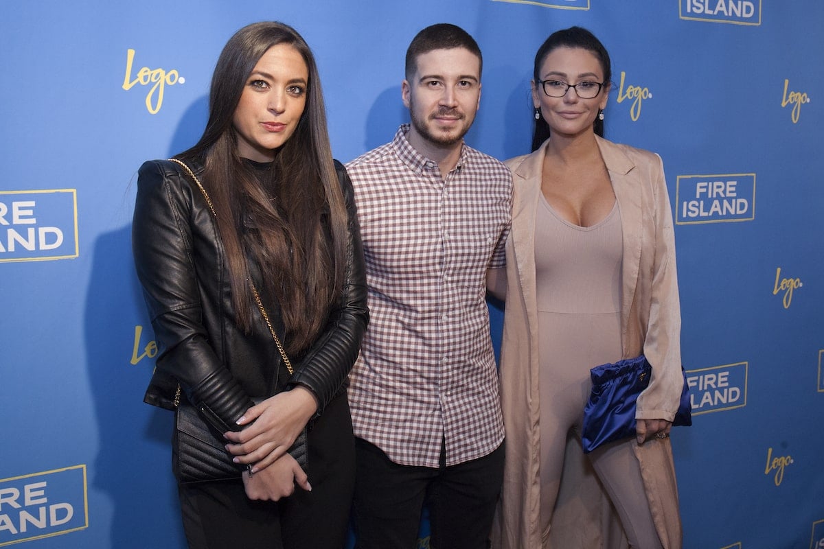 'Jersey Shore' stars Sammi 'Sweetheart' Giancola, Vinny Guadagnino, and Jenni 'JWoww' Farley at an event in 2017