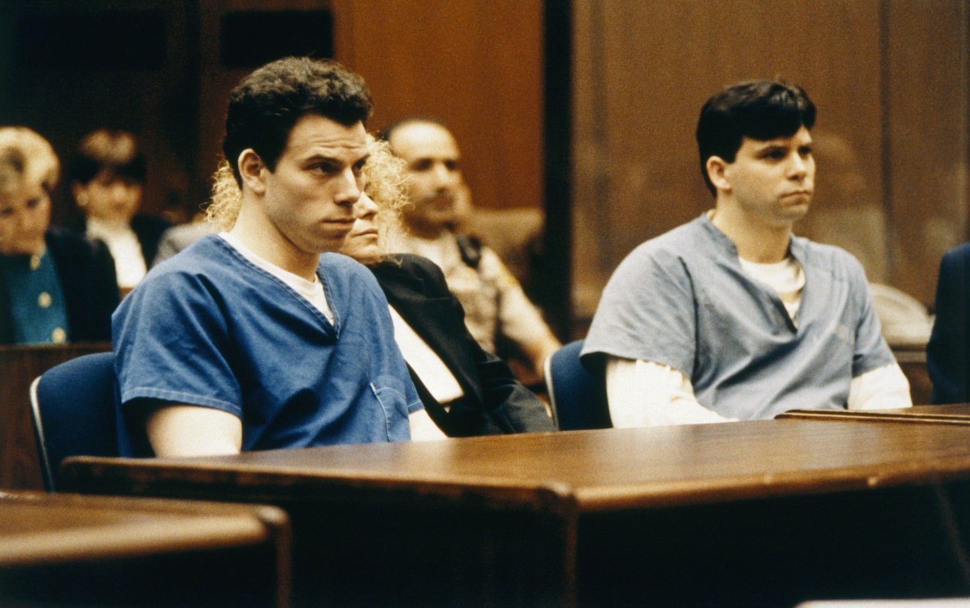 Lyle and Erik Menendez sit in court
