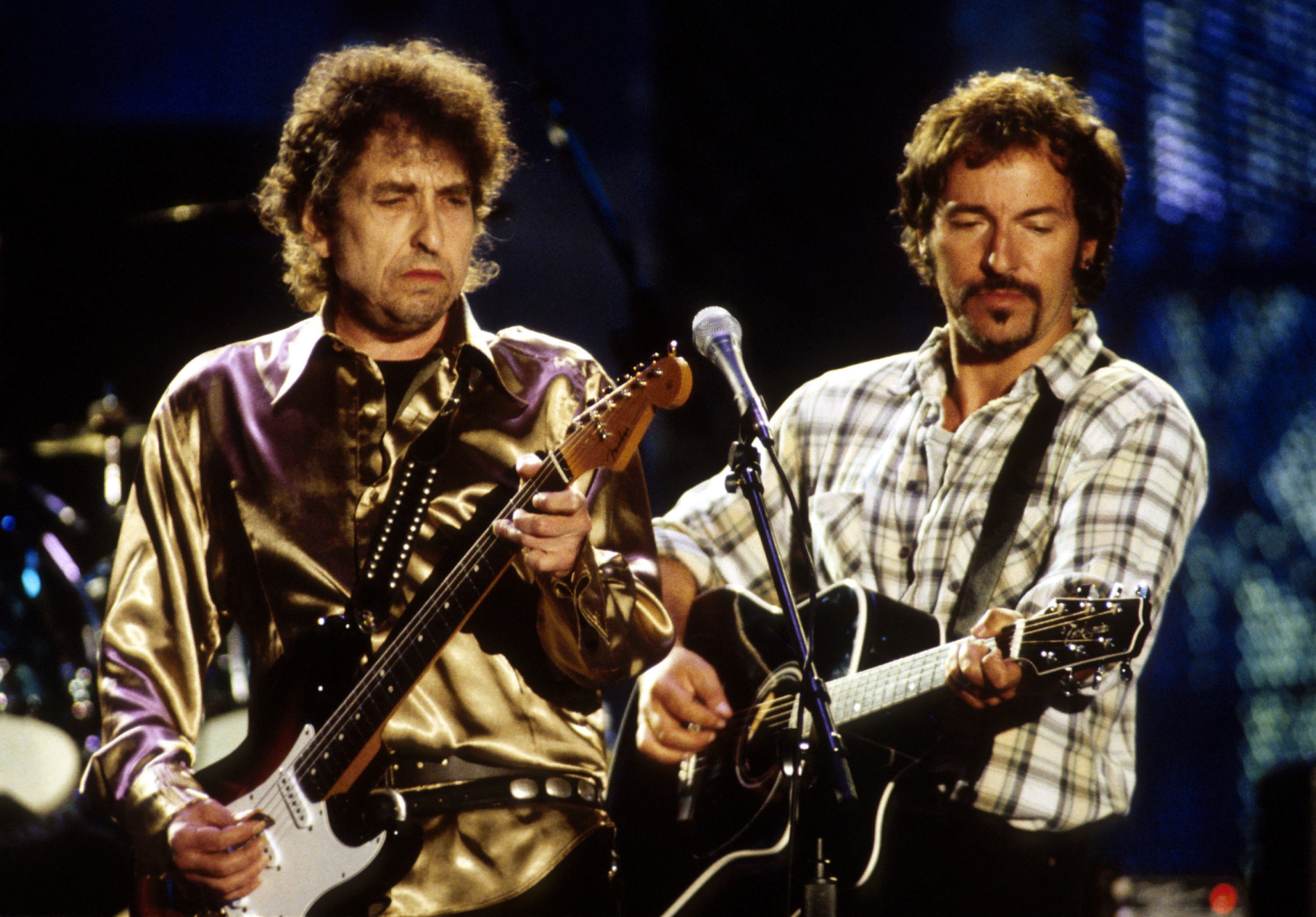 Bob Dylan and Bruce Springsteen perform together in New York City