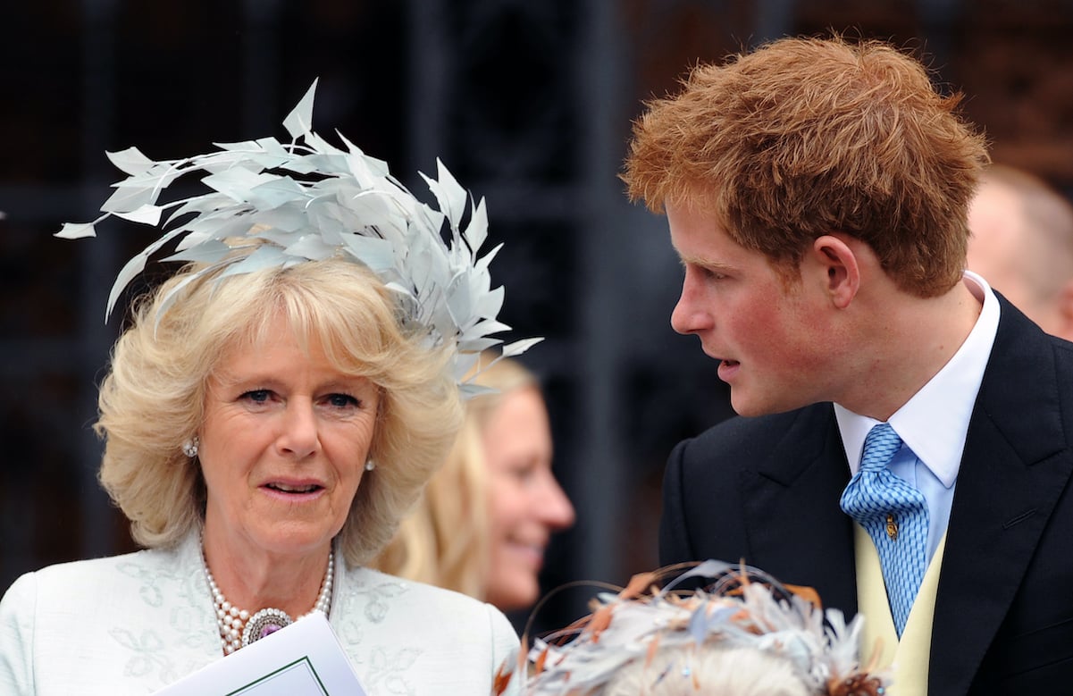 Close-up of Camilla Parker Bowles and Prince Harry