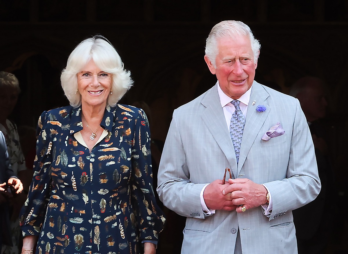 Camilla Parker Bowles and King Charles III depart Exeter Cathedral in Exeter, England