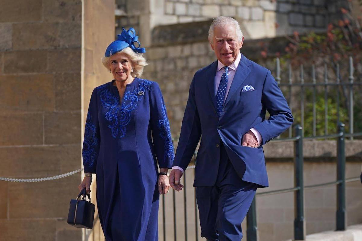 King Charles, who displayed 'tension' at 2023 Easter service, walks with Camilla Parker Bowles