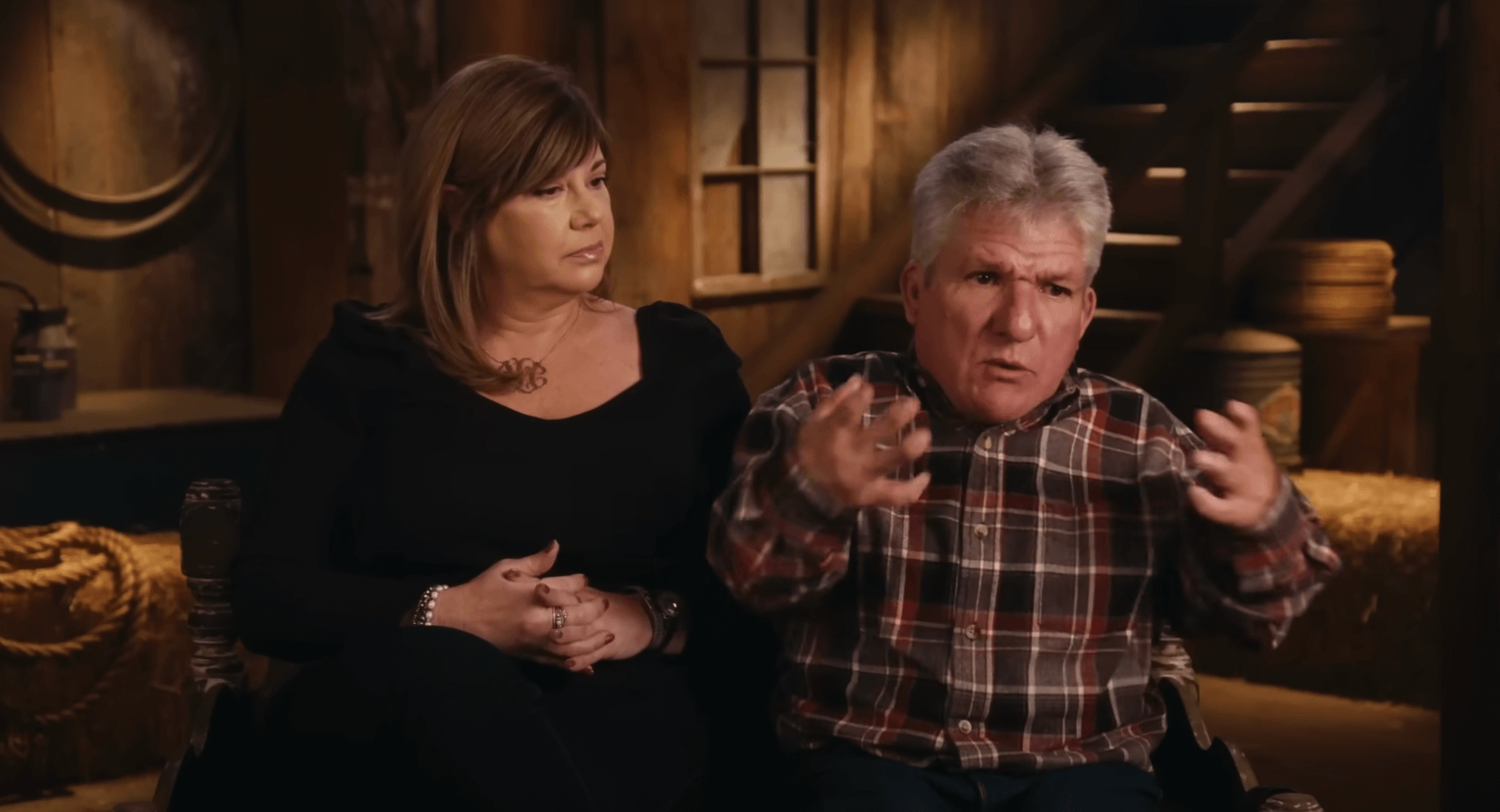 Caryn Chandler and Matt Roloff sitting next to each other in 'Little People, Big World'