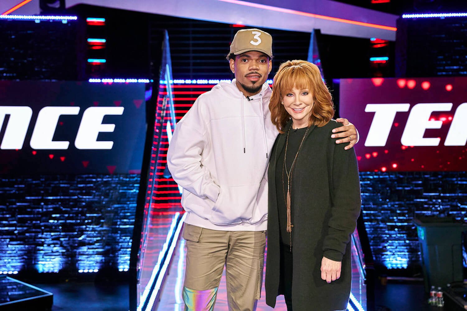 Chance the Rapper and Reba McEntire hugging side by side on 'The Voice' Season 23 Knockouts premiere