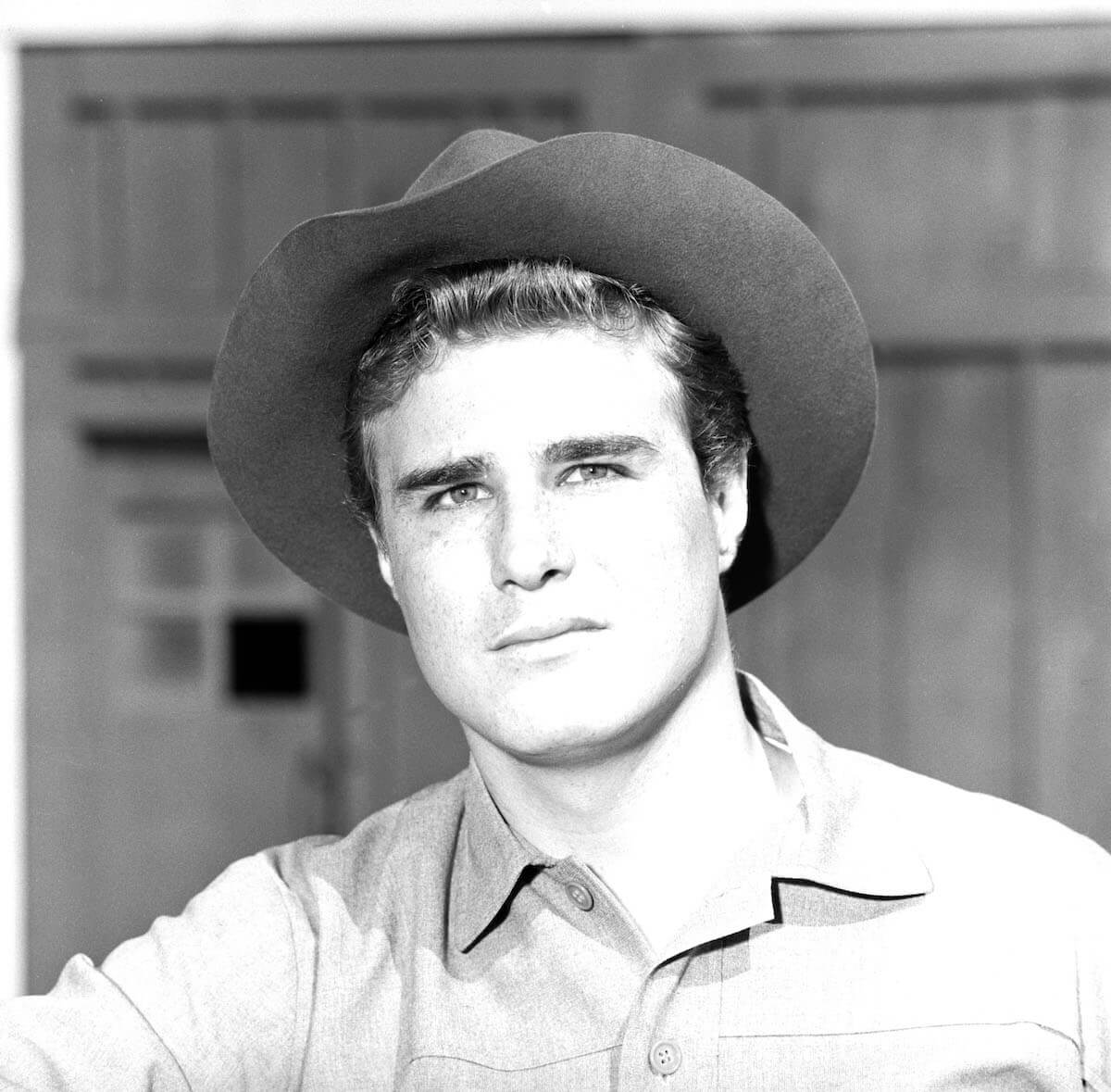 Black and white photo of Charles Briles of 'The Big Valley'