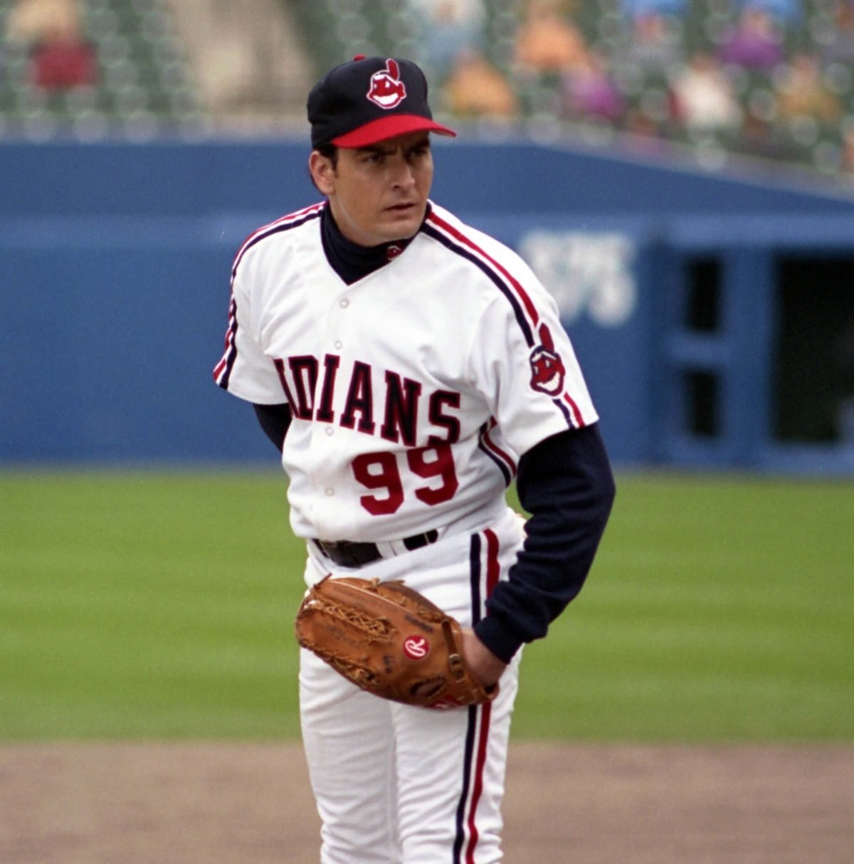 Charlie Sheen as Rick Wild Thing Vaughn of the Cleveland Indians