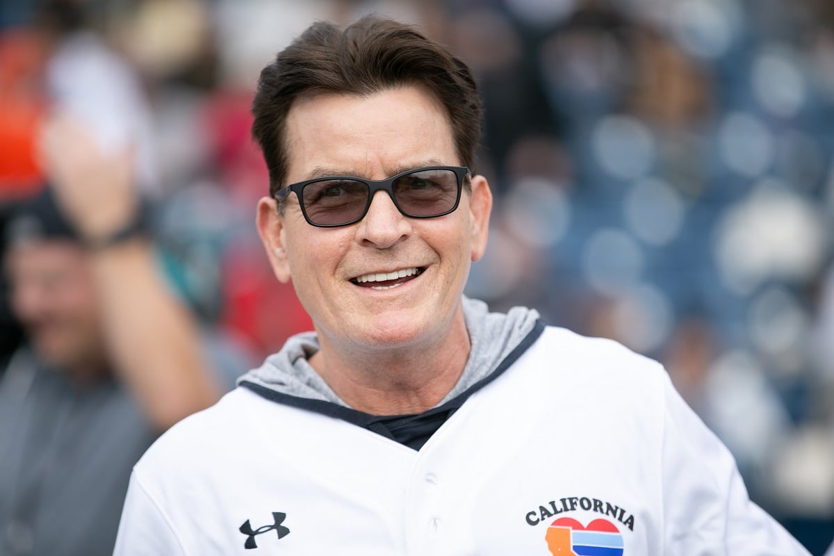 Charlie Sheen attends a charity softball game to benefit California Strong at Pepperdine University