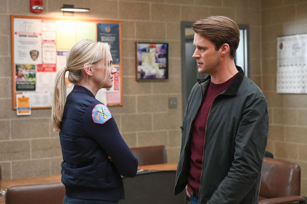 Sylvie Brett and Matt Casey looking at each other in an episode of 'Chicago Fire' Season 11